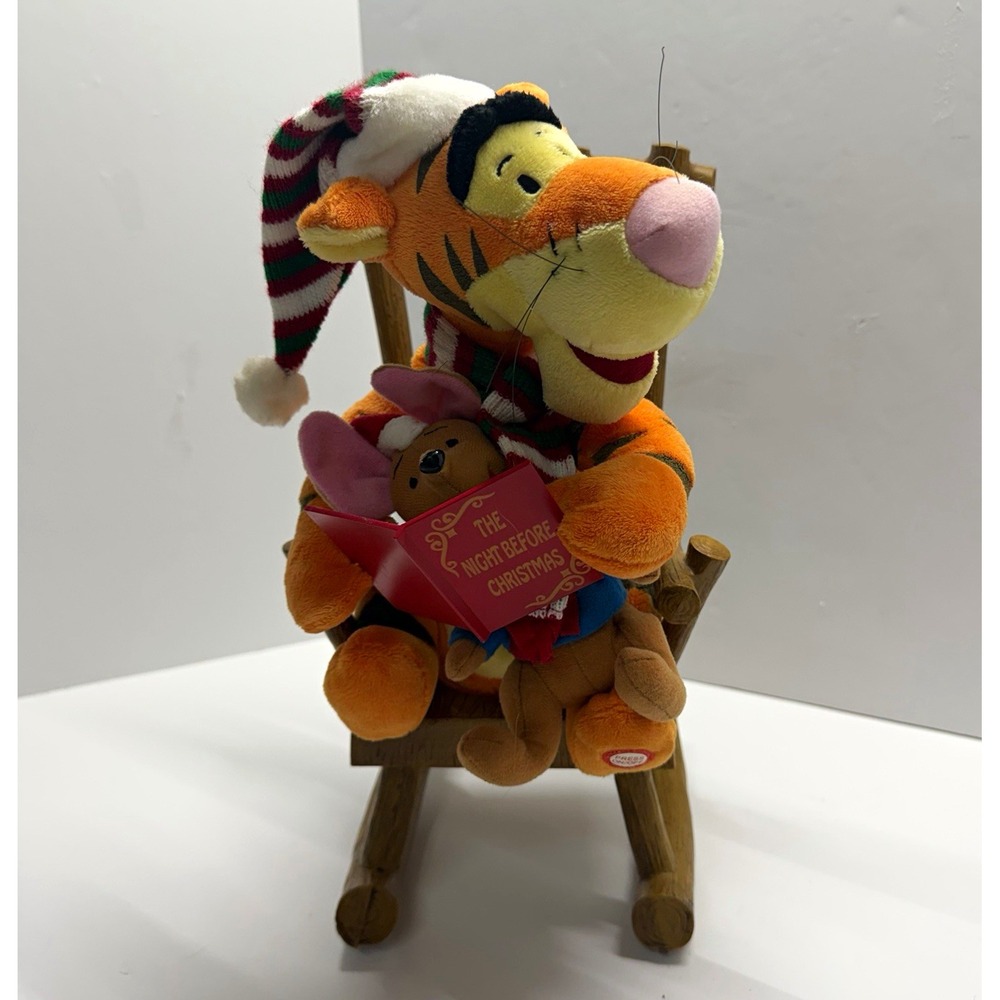 Gemmy Disney Tigger Roo Christmas Animated Rocking Chair Plush Decoration 2007